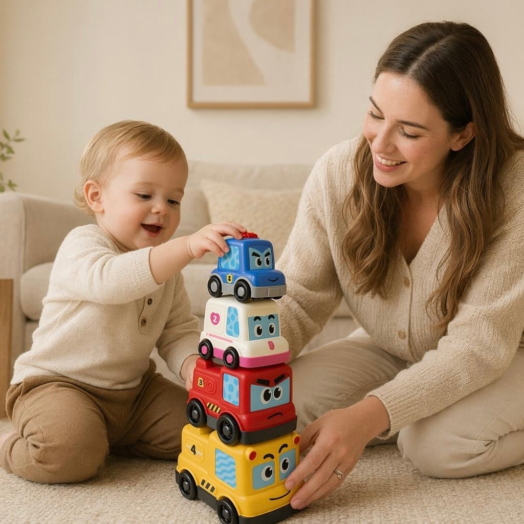 Stackable Magnetic Toy Cars Set