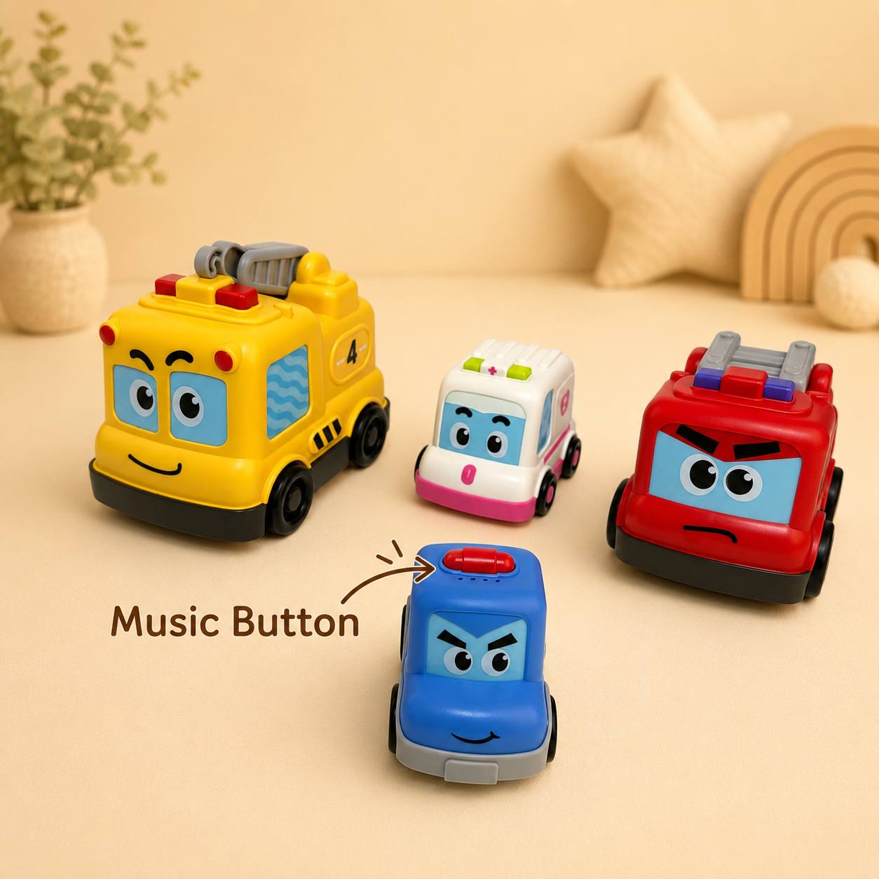 Stackable Magnetic Toy Cars Set