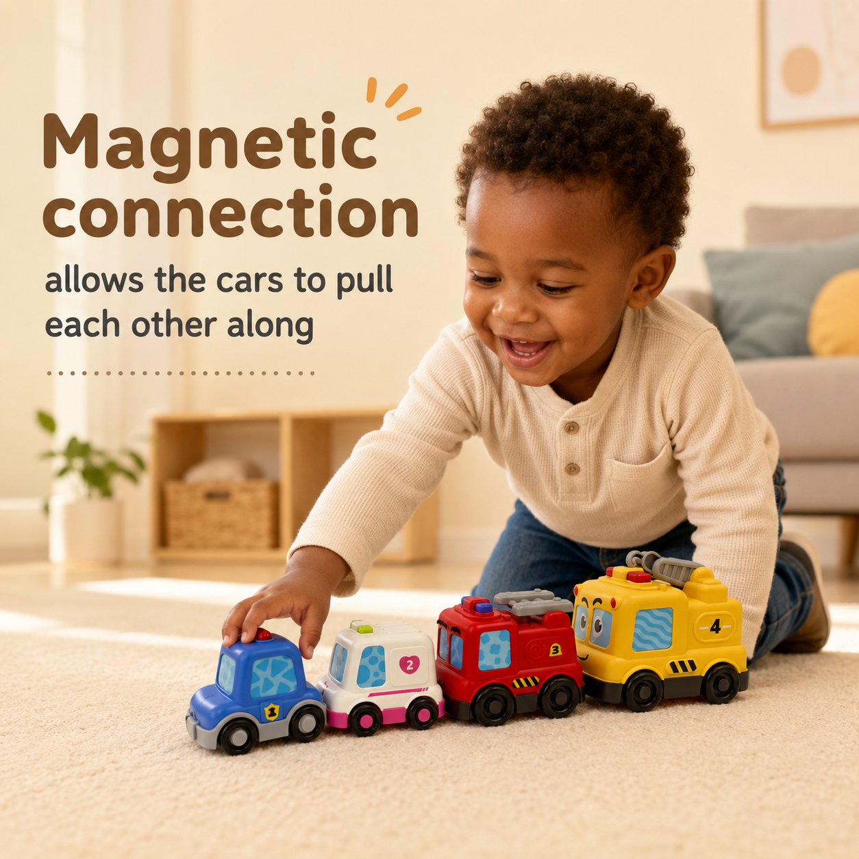 Stackable Magnetic Toy Cars Set